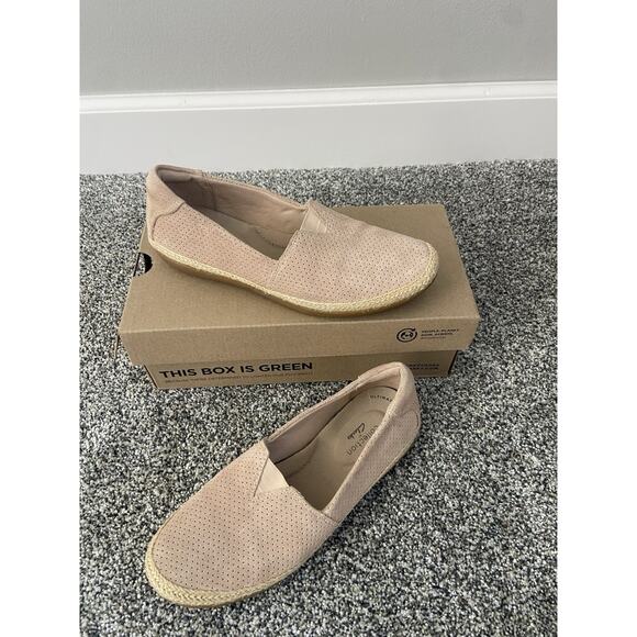 Clarks Elaina Ruby Espadrille Pewter Pink Leather Loafer Shoes Women Size 6 - Picture 2 of 7